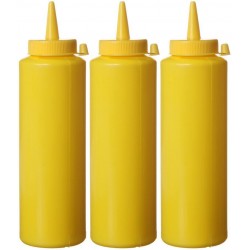Dávkovací lahve - 3 ks, 0,35L, Žlutá, 3 ks., ø55x(H)205mm