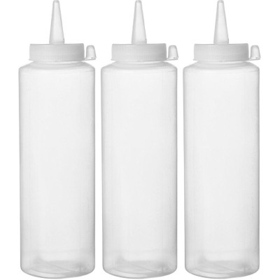 Dávkovací lahve - 3 ks, 0,2L, Průhledná, 3 ks., ø50x(H)185mm