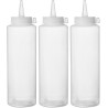 Dávkovací lahve - 3 ks, HENDI, 0,2L, Průhledná, 3 ks, ⌀50x(H)177mm
