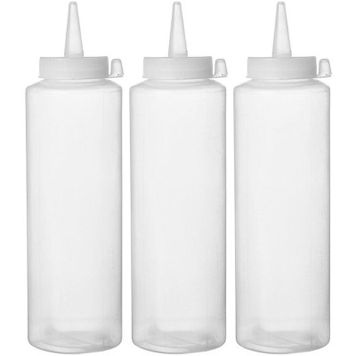Dávkovací lahve - 3 ks, 0,2L, Průhledná, 3 ks., ø50x(H)185mm