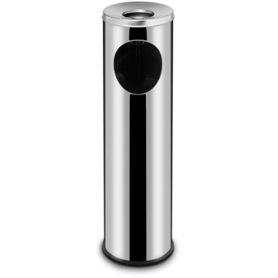 Stojící odpadkový koš s popelníkem, 15L, ø200x(H)700mm