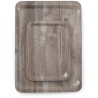 Tác servírovacís melaminovým laminátem se vzorem dřeva, AmerBox, Tmavé dřevo, 370x530mm