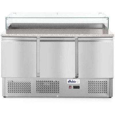 Pizza pult třídveřový 380L, -2/8˚C, 230V/310W, R600a, 1365x700x(H)1120mm