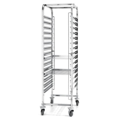 Pojízdný vozík Profi Line na tácy – 15x 600x400, HENDI, Profi Line, 690x515x(H)1695mm