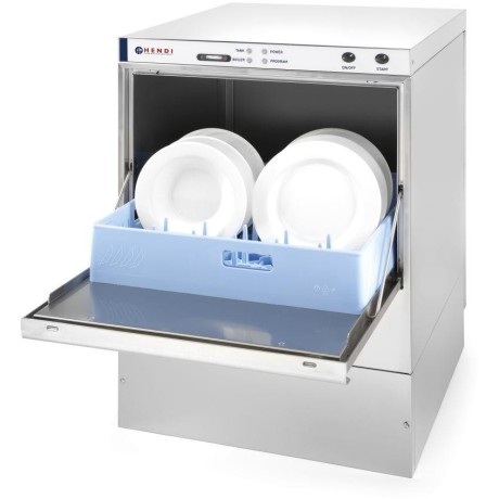 Myčka nádobí K50, HENDI, s dávkovačem mycího prostředku i vypouštěcím čerpadlem, 400V/3600W, 600x570x(H)830mm