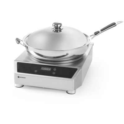 Indukční wok 3500, HENDI, Profi Line, set vařič + pánev, 230V/3500W, 340x450x(H)mm