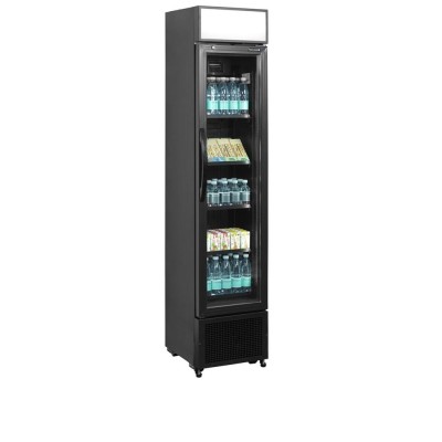 TEFCOLD FSC 175H Black Chladicí skříň prosklené dveře