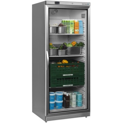 TEFCOLD UR 600 SG Chladicí skříň prosklené dveře, nerez