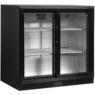 TEFCOLD DB201S Minibar prosklené posuvné dveře, černá