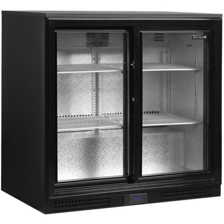 TEFCOLD DB201S Minibar prosklené posuvné dveře, černá