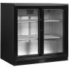 DB201S Minibar prosklené posuvné dveře, černá