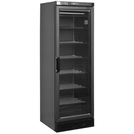 TEFCOLD UFSC371G Black Mrazicí skříň prosklené dveře, černá