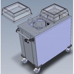 vozík na ohřev talířů a miísek do tabletů - typ EPN 620×280