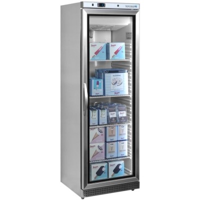 TEFCOLD UF 400 VSG Mrazicí skříň prosklené dveře, nerez