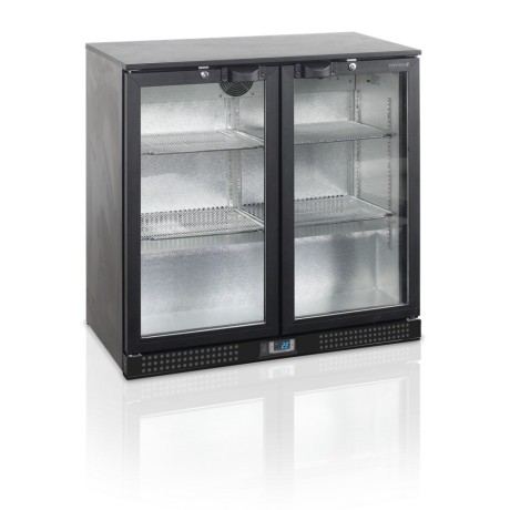 TEFCOLD BA21H Minibar prosklené křídlové dveře, černá