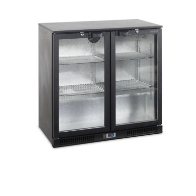 TEFCOLD BA26H Minibar prosklené křídlové dveře, černá