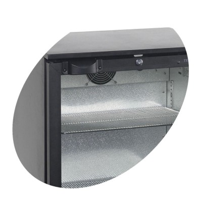 TEFCOLD BA31H Minibar prosklené křídlové dveře, černá