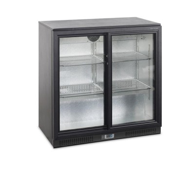 TEFCOLD BA21S Minibar prosklené křídlové dveře, černá