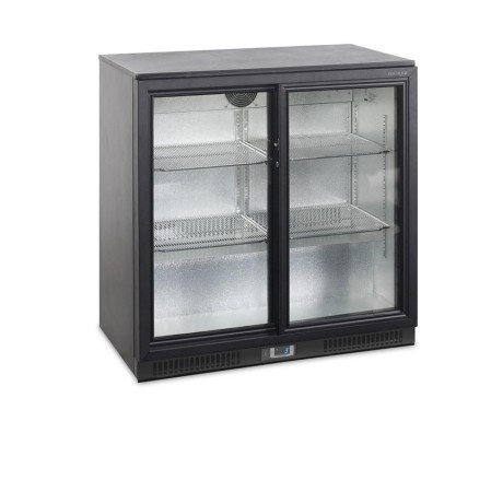 TEFCOLD BA21S Minibar prosklené křídlové dveře, černá