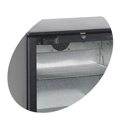 TEFCOLD BA21S Minibar prosklené křídlové dveře, černá
