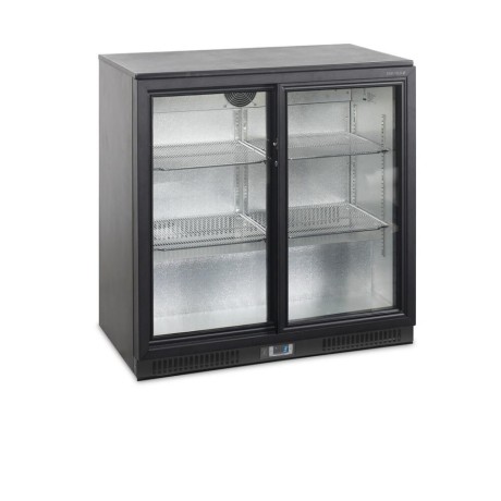 TEFCOLD BA26S Minibar prosklené křídlové dveře, černá
