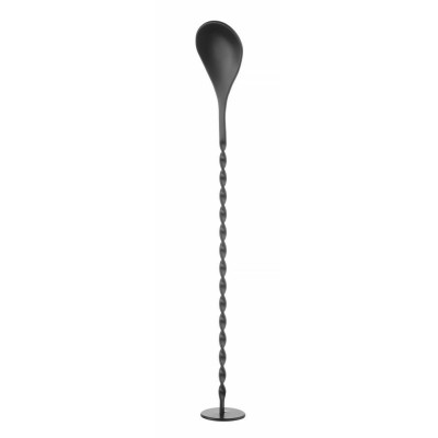 Barová lžíce s muddlerem, Bar up, Černá, 280x35mm