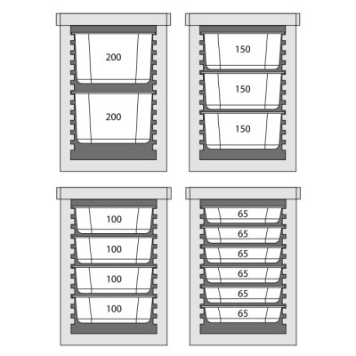 termobox Tribeca 12xGN 1/1 20 mm s bočním zásuvem GN