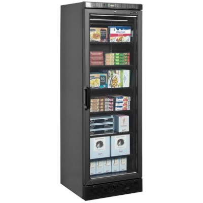 TEFCOLD UFSC371G Black Mrazicí skříň prosklené dveře, černá