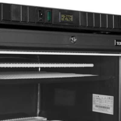 TEFCOLD UFSC371G Black Mrazicí skříň prosklené dveře, černá
