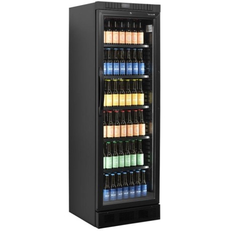TEFCOLD CEV 435 BLACK Chladicí skříň prosklené dveře