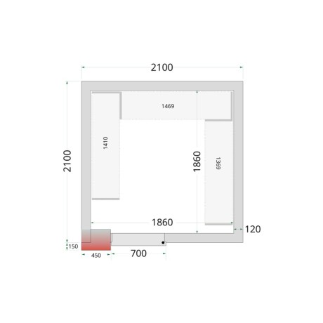 TEFCOLD CR 210x210x220 Panely ke stavebnicovým boxům 120 mm