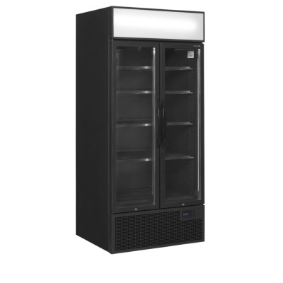 TEFCOLD FSC891H Black Chladicí skříň prosklené kř. dveře