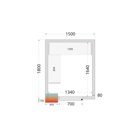 TEFCOLD CR 150x180x220 Panely ke stavebnicovým boxům 80 mm