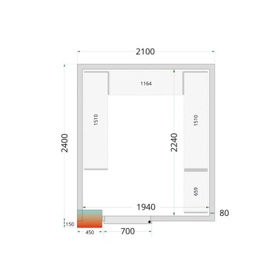 TEFCOLD CR 210x240x220 Panely ke stavebnicovým boxům 80 mm