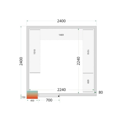 TEFCOLD CR 240x240x220 Panely ke stavebnicovým boxům 80 mm