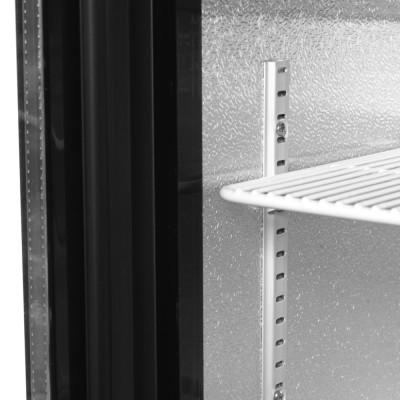 TEFCOLD DB106H Minibar prosklené křídlové dveře, černá
