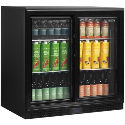 TEFCOLD DB201S Minibar prosklené posuvné dveře, černá