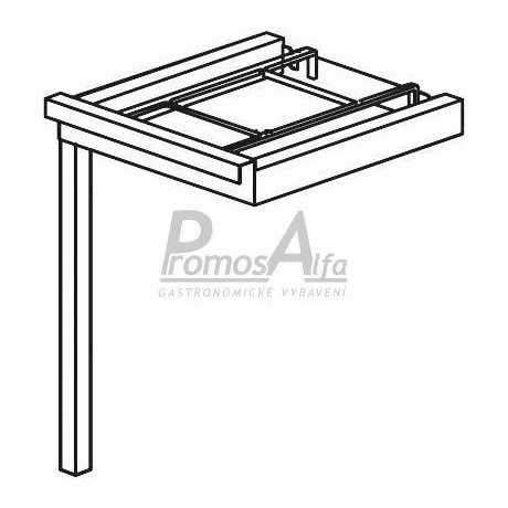 Stůl automatický rohový 90° 700 x 610 x 900 mm