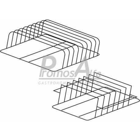 Držák plechů a podnosů nerez 500 x 600 x 160 mm (rozteč 45 mm)