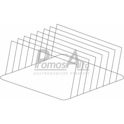 Držák plechů a podnosů nerez 300 x 465 x 210 mm (rozteč 48 mm)