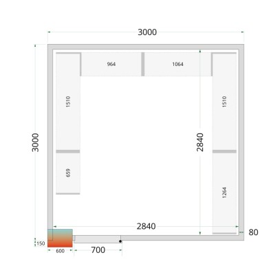CR 300x300x220 Panely ke stavebnicovým boxům 80 mm