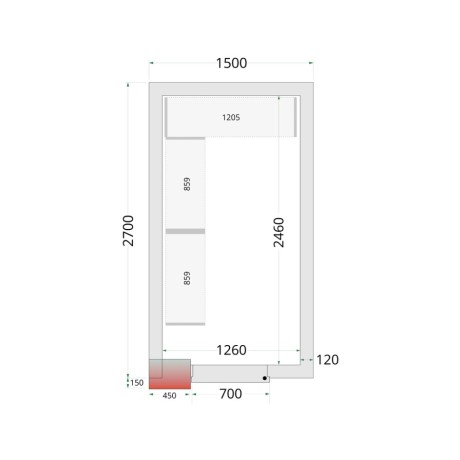CR 150x270x220 Panely ke stavebnicovým boxům 120 mm