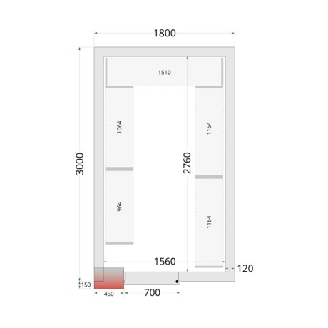 CR 180x300x220 Panely ke stavebnicovým boxům 120 mm