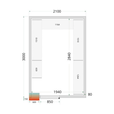 CR 210x300x220 WD Panely ke stavebnicovým boxům 80 mm
