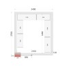 CR 240x270x220 WD Panely ke stavebnicovým boxům 120 mm