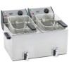 FRITÉZA STOLNÍ ELEKTRICKÁ FD 80 DR - objem 2 x 8 l - S VÝPUSTNÝM VENTILEM