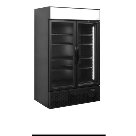 TEFCOLD FSC1200H BLACK Malá prosklená chladicí skříň