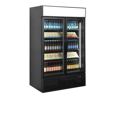 TEFCOLD FSC1200H BLACK Malá prosklená chladicí skříň