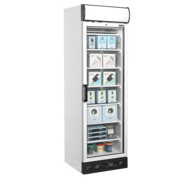 TEFCOLD UFFS371GCP Mrazicí skříň prosklené dveře, bílá
