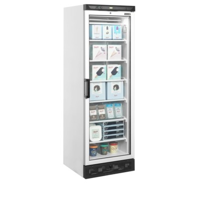 TEFCOLD UFFS371G Mrazicí skříň prosklené dveře, bílá